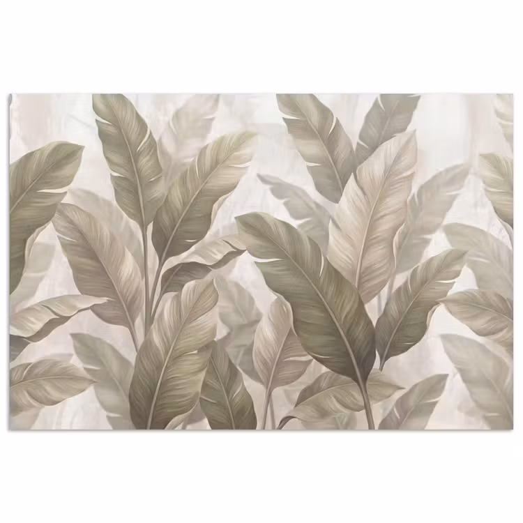 Poster - Bladeren - Tropisch - Natuur - Abstract - Beige — 1