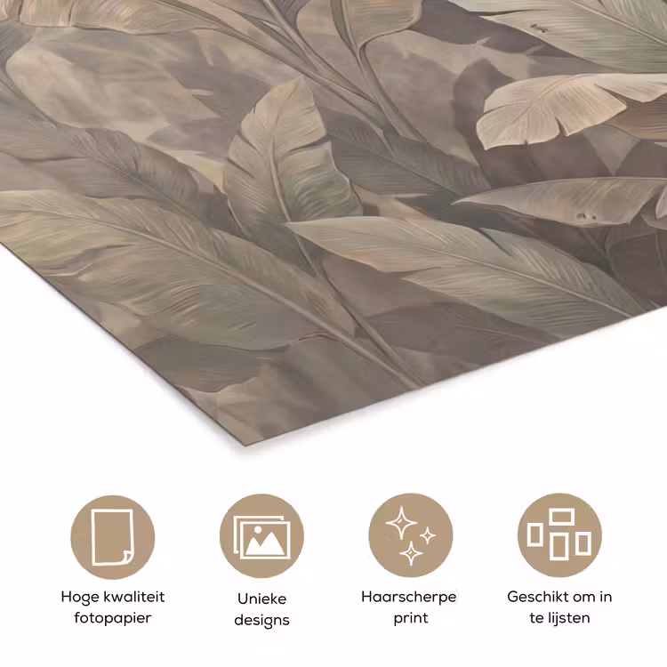 Poster - Bladeren - Tropisch - Natuur - Modern - Beige — 5