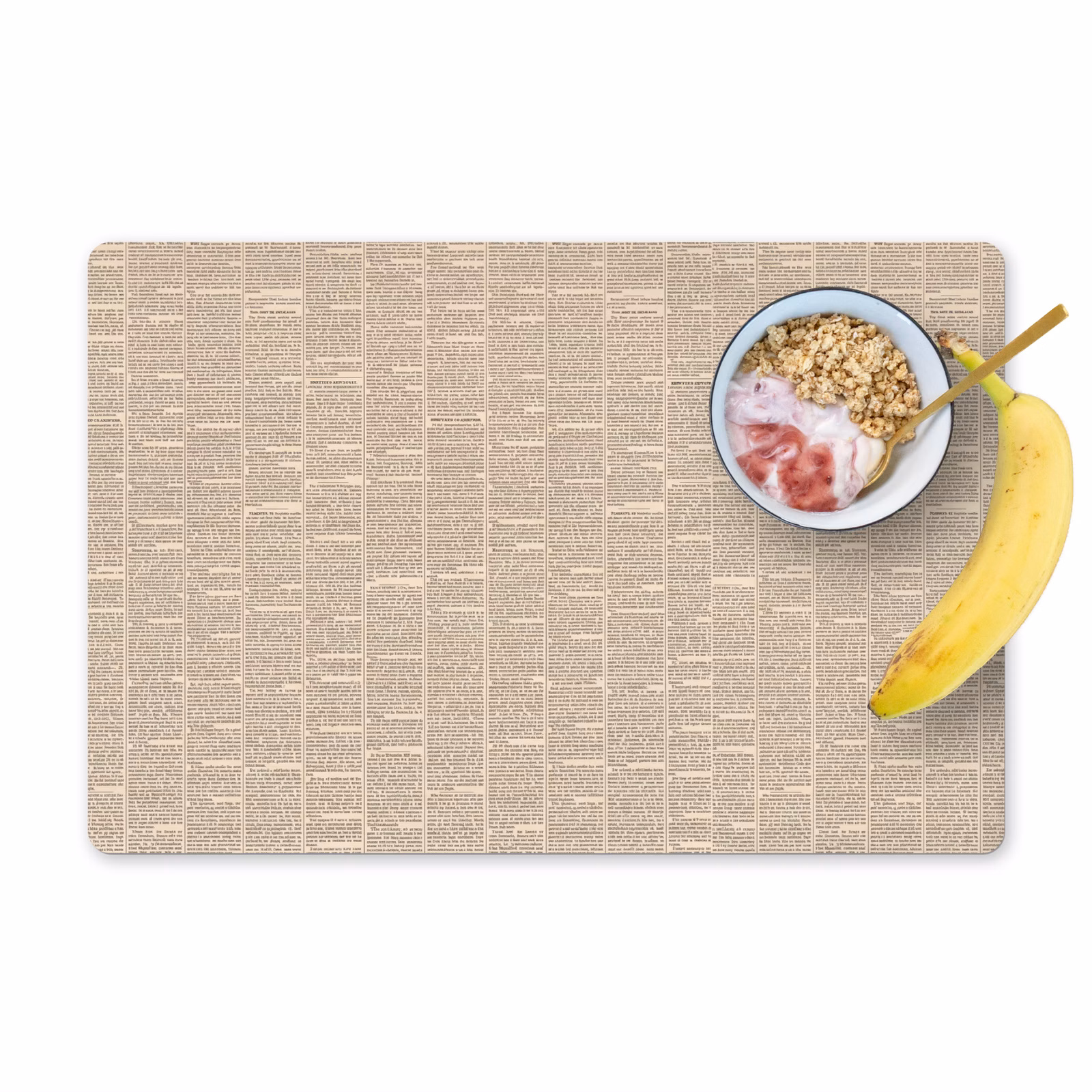 Placemat - 6 stuks - Krant - Nieuws - Historisch - Vintage - Beige — 1