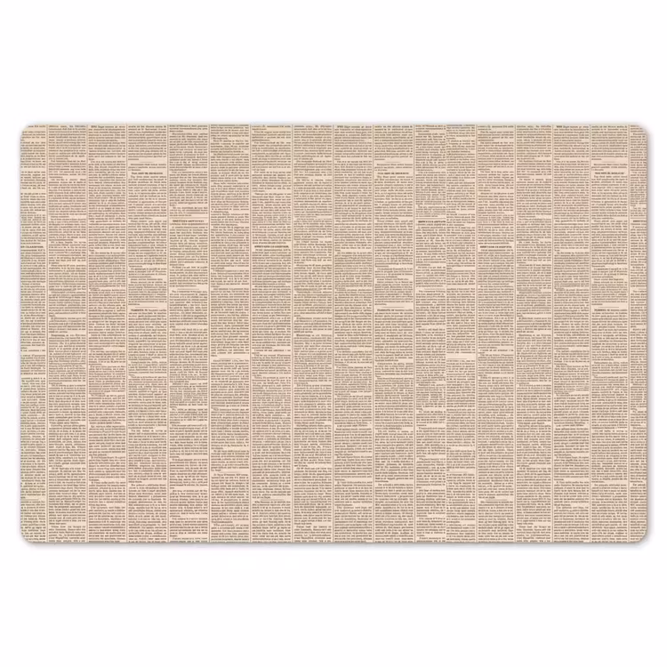 Placemat - 6 stuks - Krant - Nieuws - Historisch - Vintage - Beige — 7