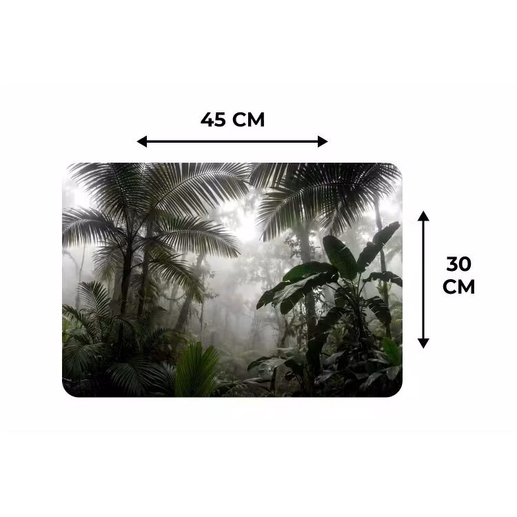 Placemat - 6 stuks - Natuur - Jungle - Mist - Groen - Bladeren — 3