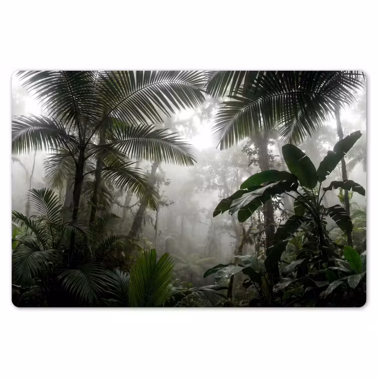 Placemat - 6 stuks - Natuur - Jungle - Mist - Groen - Bladeren — 7
