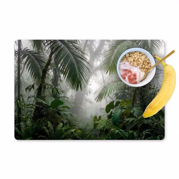 Placemat - 6 stuks - Natuur - Jungle - Mist - Tropisch - Groen — 1