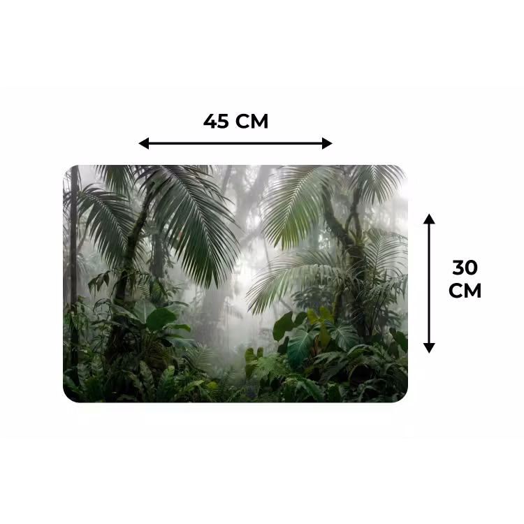 Placemat - 6 stuks - Natuur - Jungle - Mist - Tropisch - Groen — 3