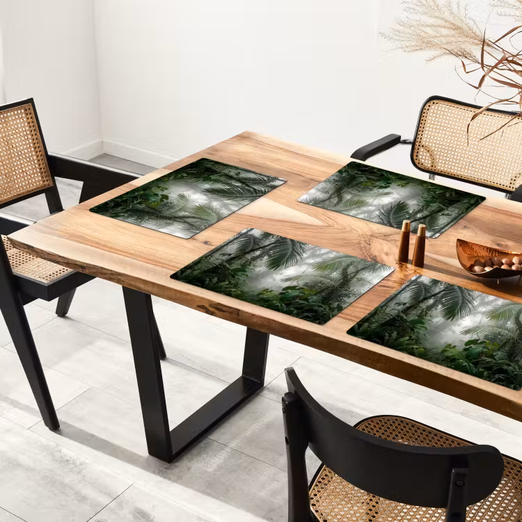 Placemat - 6 stuks - Natuur - Jungle - Mist - Tropisch - Groen — 5
