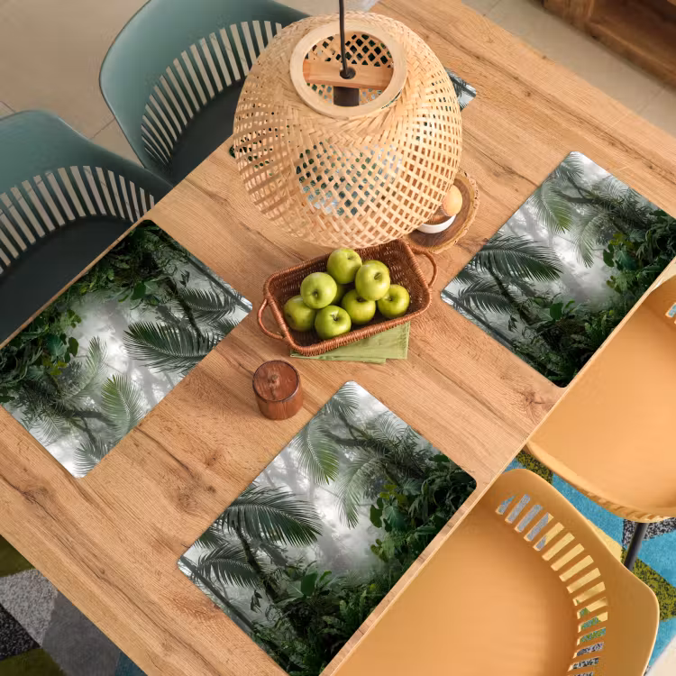 Placemat - 6 stuks - Natuur - Jungle - Mist - Tropisch - Groen — 6