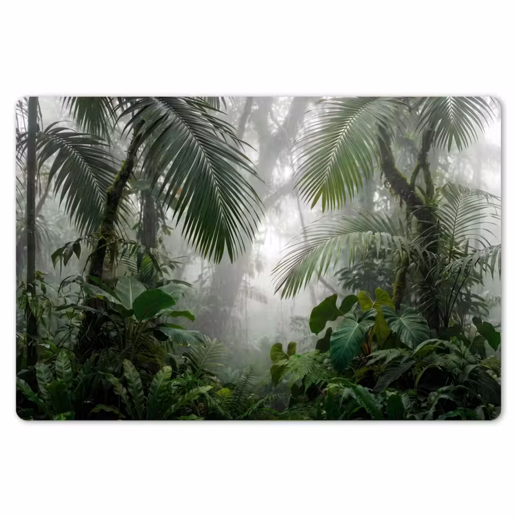 Placemat - 6 stuks - Natuur - Jungle - Mist - Tropisch - Groen — 7