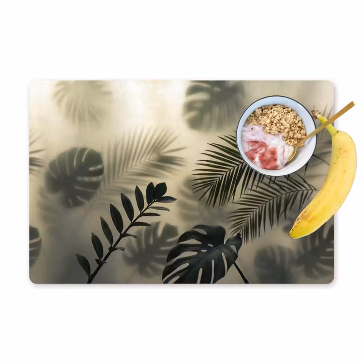 Placemat - 6 stuks - Planten - Bladeren - Schaduwen - Groen - Modern — 1