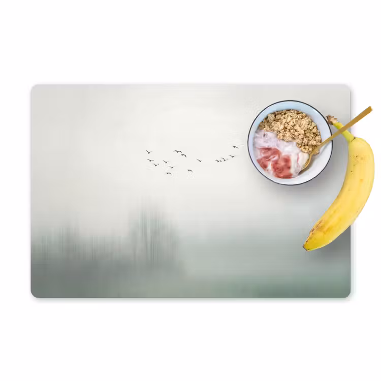 Placemat - 6 stuks - Vogel - Vlucht - Natuur - Minimalistisch — 1