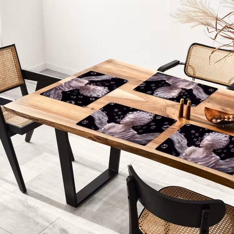 Placemat - 6 stuks - Vrouw - Bellen - Abstract - Kleurrijk — 5