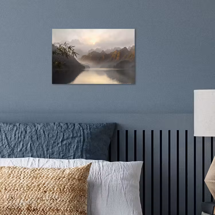 Poster - Bergen - Water - Mist - Natuur - Landschap — 3