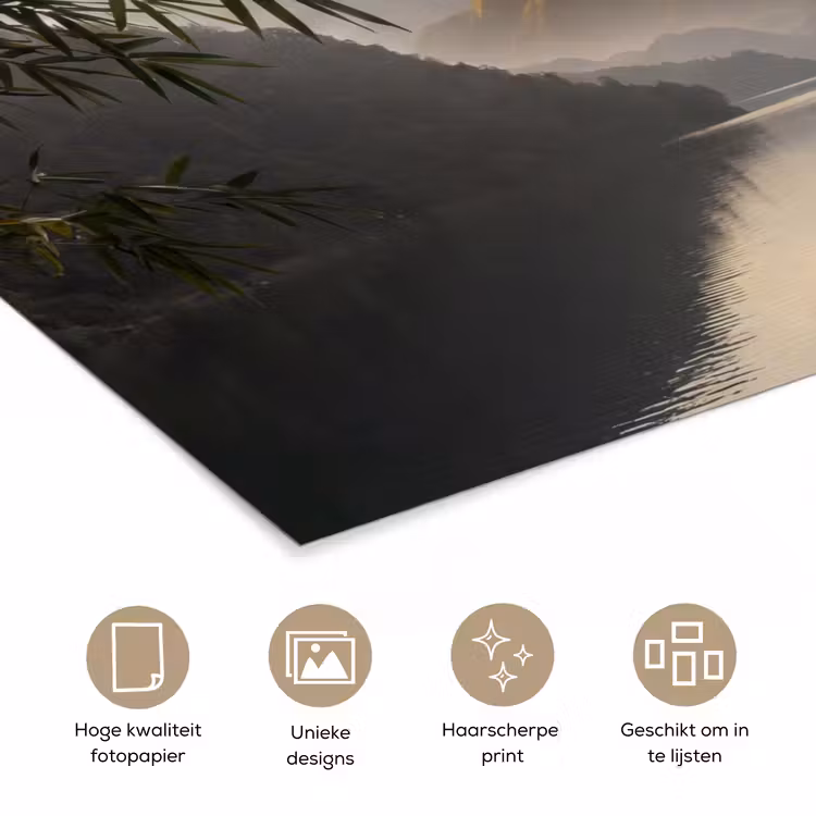 Poster - Bergen - Water - Mist - Natuur - Landschap — 5