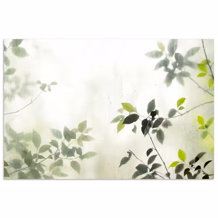 Poster - Blad - Schaduw - Natuur - Abstract - Groen — 1