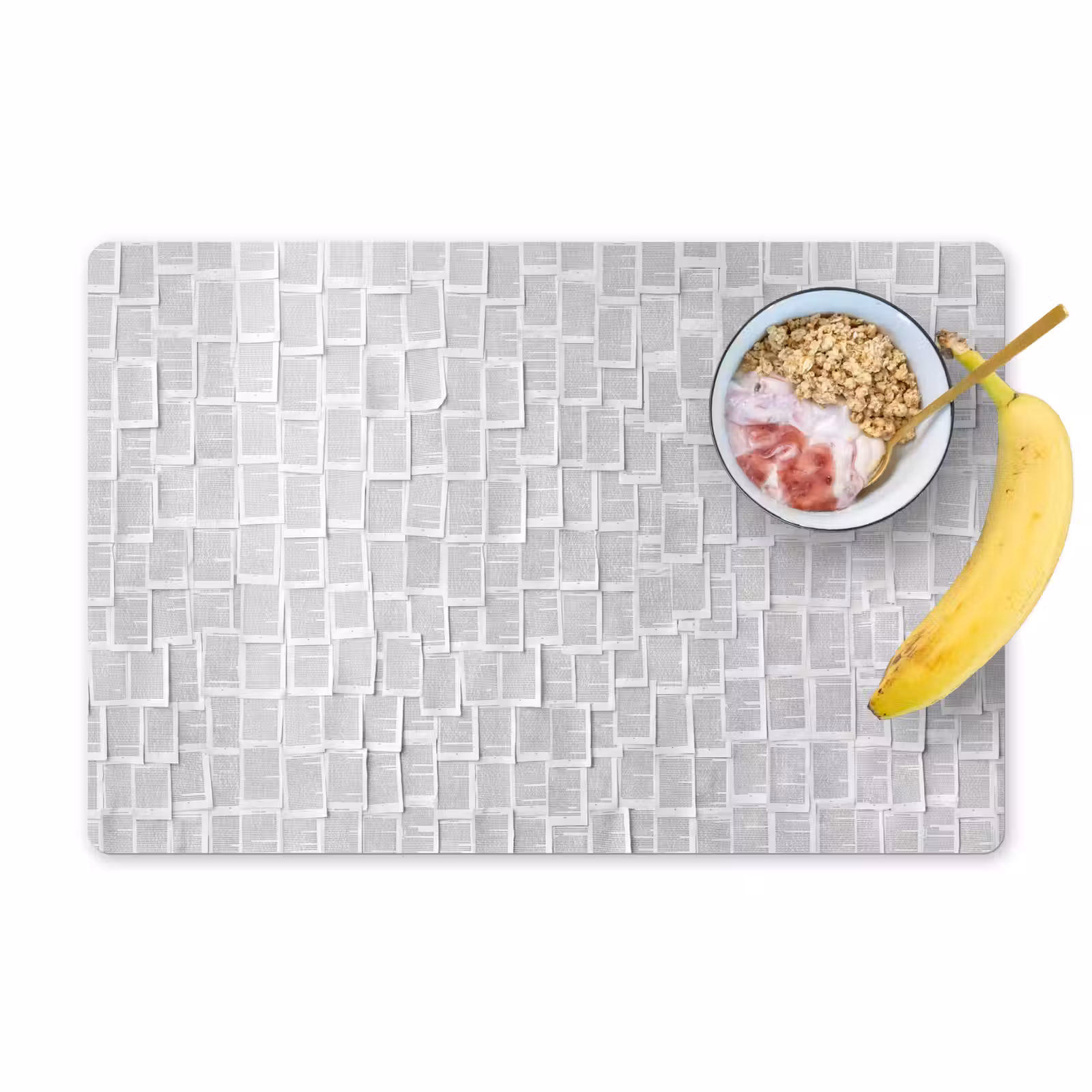Placemat - 6 stuks - Papier - Overlappend - Textuur - Modern - Wit — 1