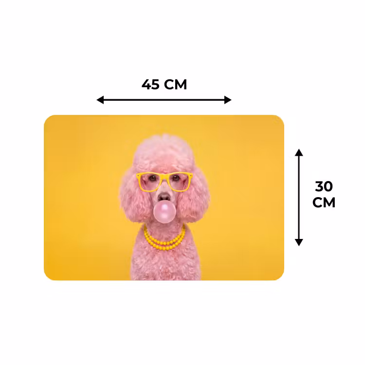 Placemat - 6 stuks - Hond - Kauwgum - Dieren - Modern - Roze — 3