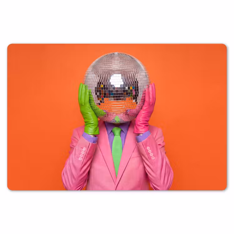 Placemat - 6 stuks - Kunst - Disco bal - Kleurrijk - Modern - Studio — 7