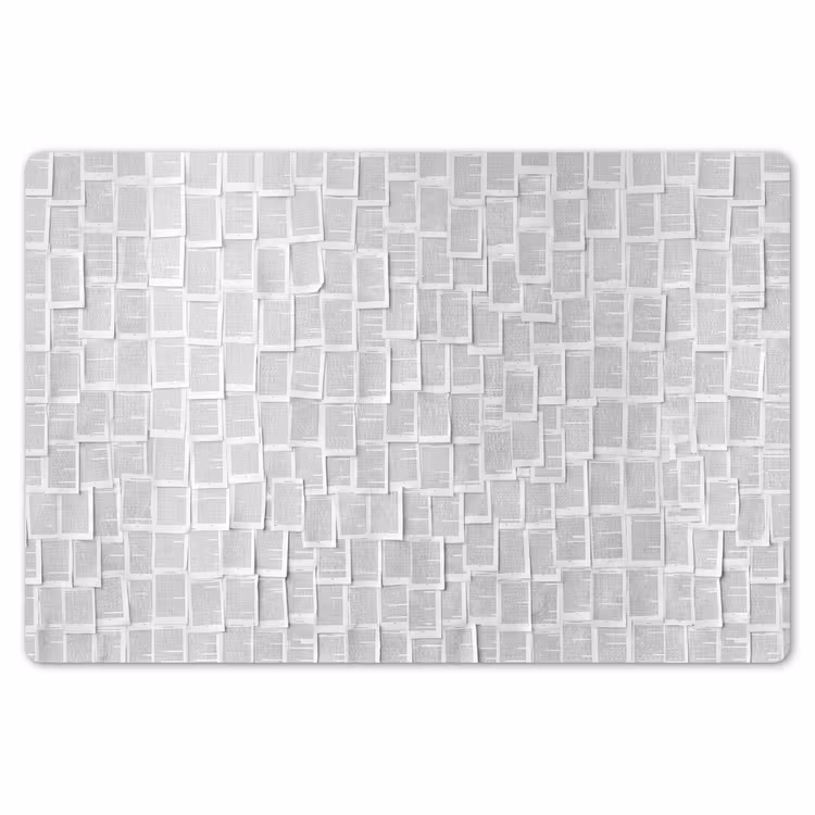 Placemat - 6 stuks - Papier - Overlappend - Textuur - Modern - Wit — 7