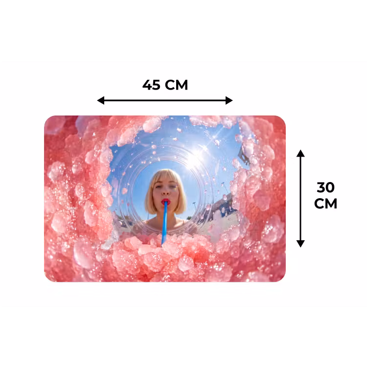 Placemat - 6 stuks - Vrouw - Drank - Zomer - Roze - Blauw — 3