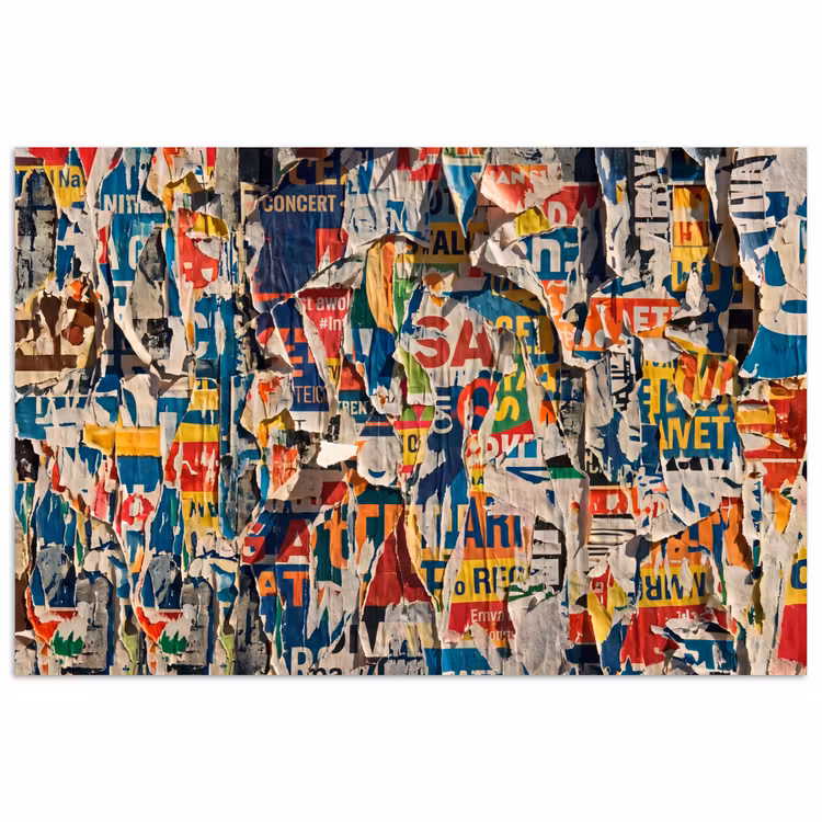Poster - Abstract - Gelaagd papier - Urban - Modern - Kleurrijk — 1
