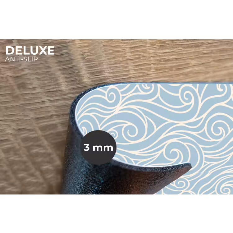 Placemat - 6 stuks - Golf - Abstract - Natuur - Modern - Blauw — 4