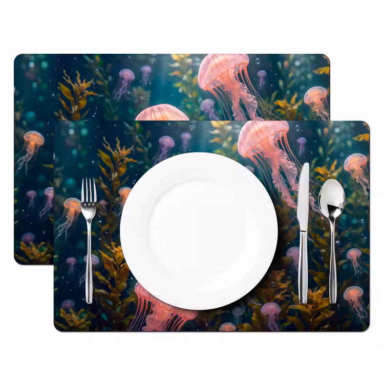 Placemat - 6 stuks - Kwal - Roze - Onderwater - Zeeleven - Dieren — 2