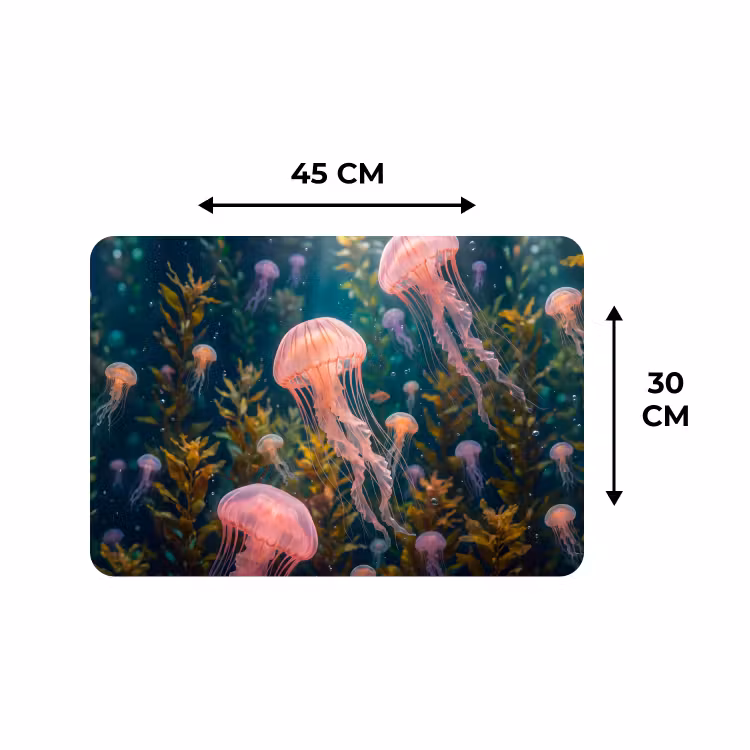 Placemat - 6 stuks - Kwal - Roze - Onderwater - Zeeleven - Dieren — 3