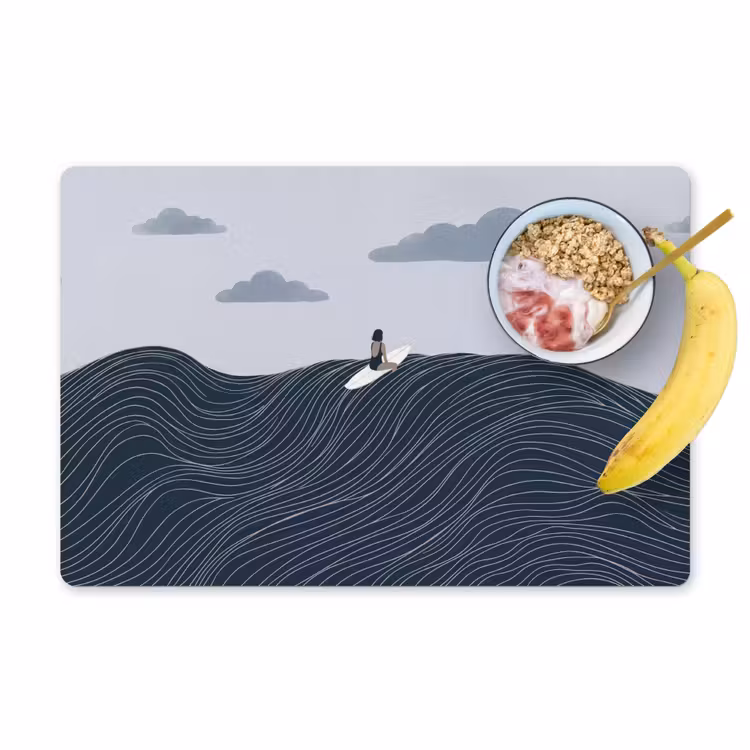 Placemat - 6 stuks - Persoon - Surfen - Oceaan - Natuur - Modern — 1