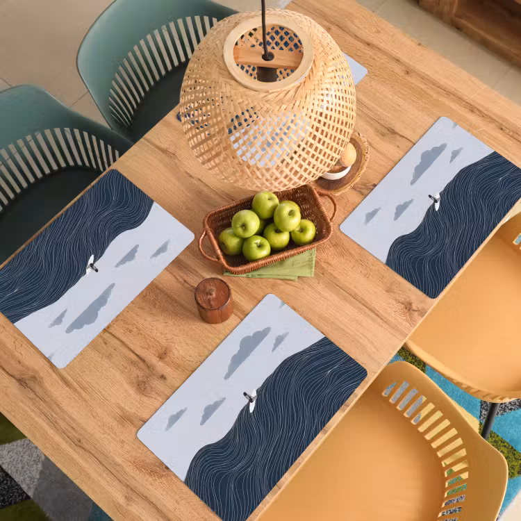 Placemat - 6 stuks - Persoon - Surfen - Oceaan - Natuur - Modern — 6