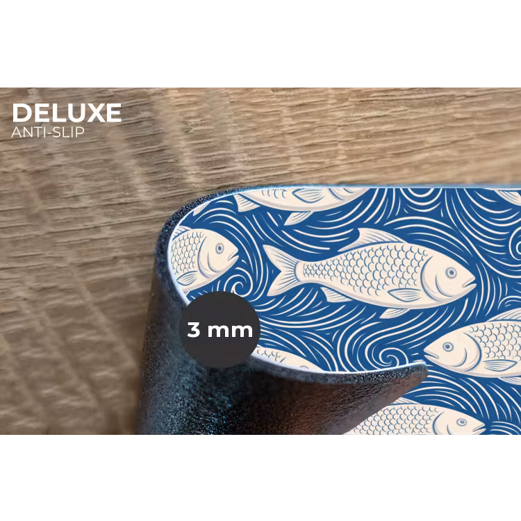 Placemat - 6 stuks - Vis - Water - Patroon - Grafisch - Blauw — 4