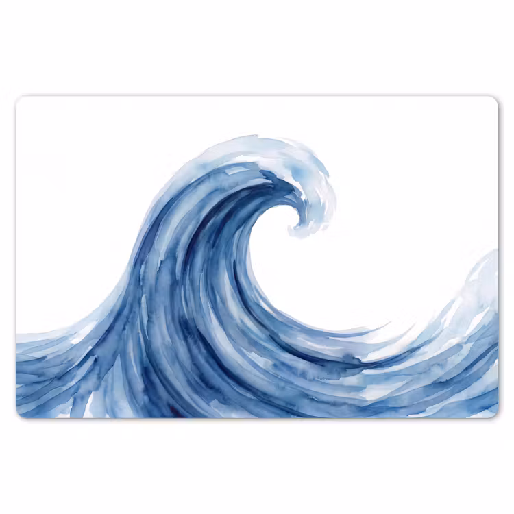 Placemat - 6 stuks - Water - Beweging - Natuur - Modern - Blauw — 7
