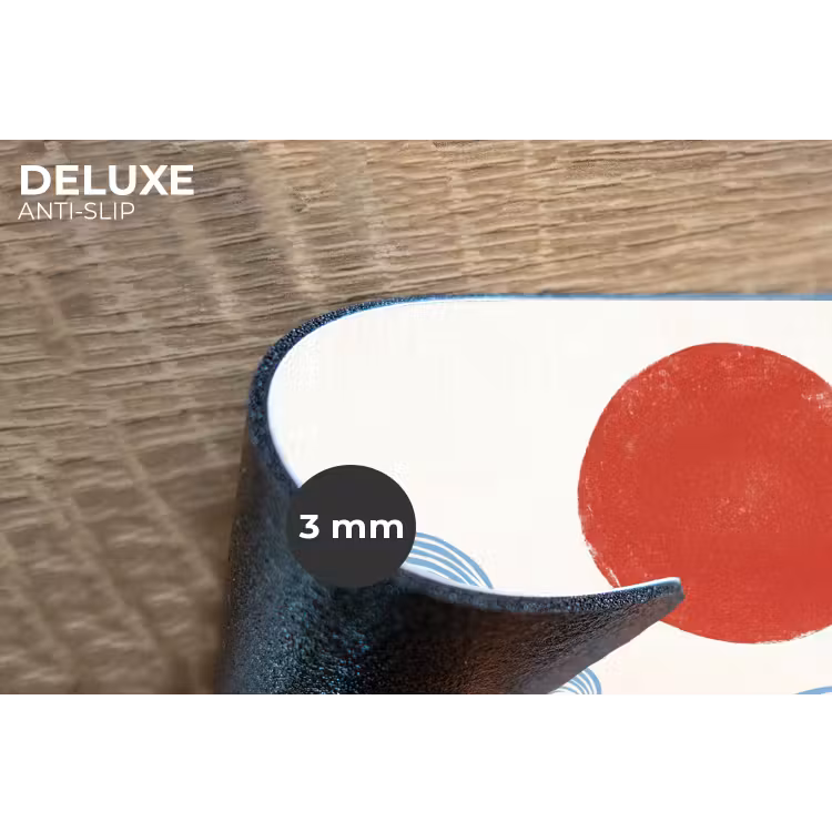 Placemat - 6 stuks - Zon - Golven - Oceaan - Abstract - Rood — 4