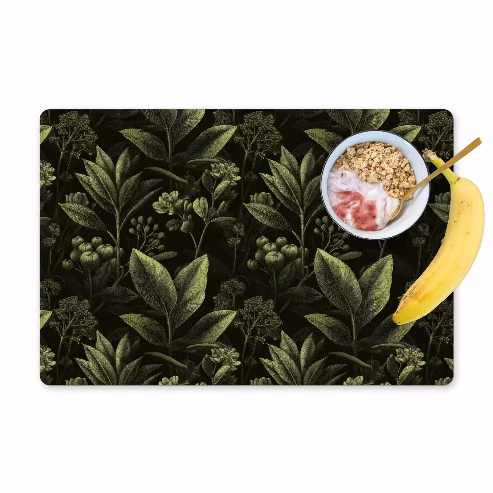 Placemat - 6 stuks - Klassiek - Donker - Botanisch - Planten — 1