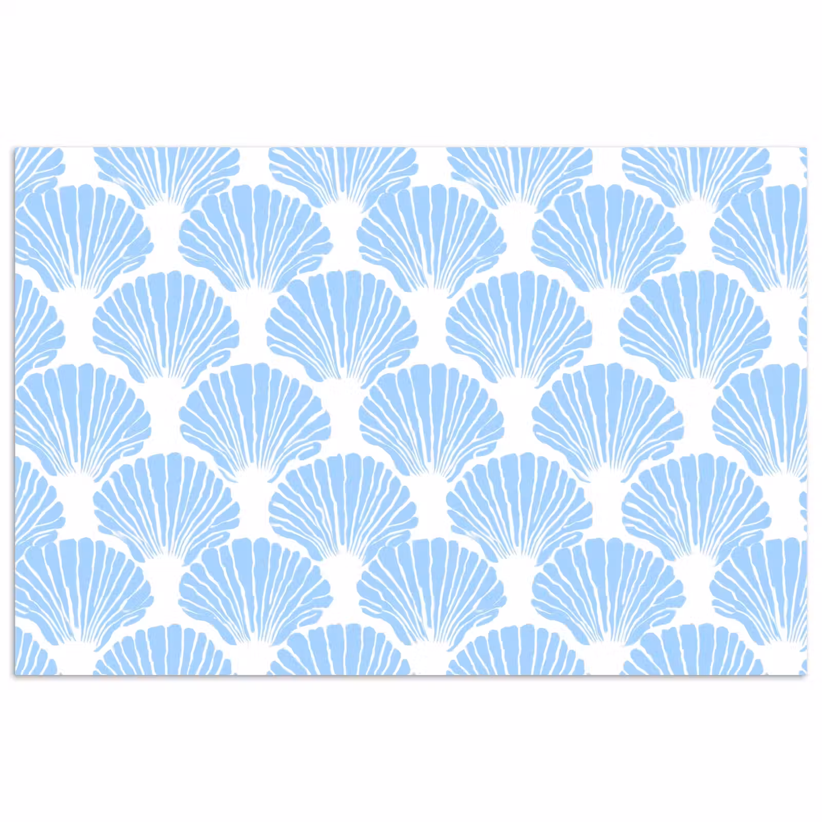 Poster - Blauw - Wit - Schelpen - Grafisch - Structuur — 1
