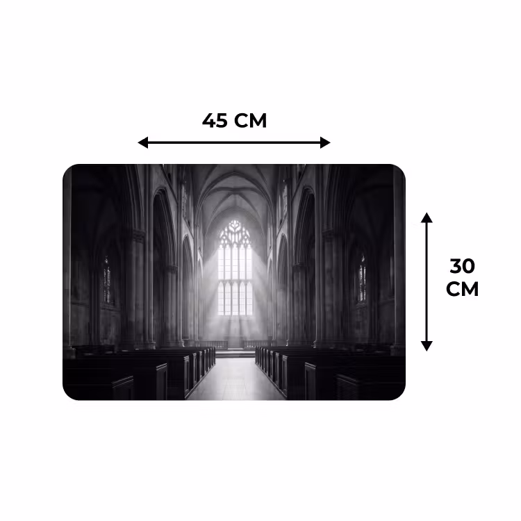 Placemat - 6 stuks - Kerk - Interieur - Lichtstralen - Architectuur - Klassiek — 3