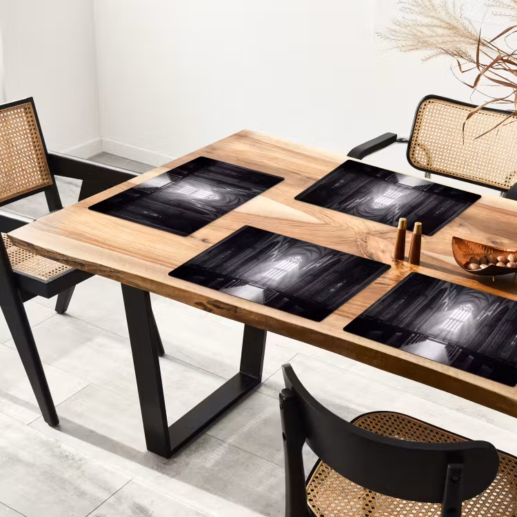 Placemat - 6 stuks - Kerk - Interieur - Lichtstralen - Architectuur - Klassiek — 5