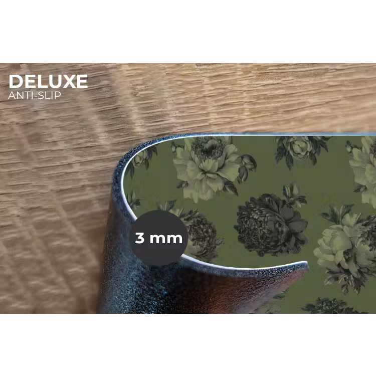 Placemat - 6 stuks - Klassiek - botanisch - Olijfgroen - Bloemen — 4
