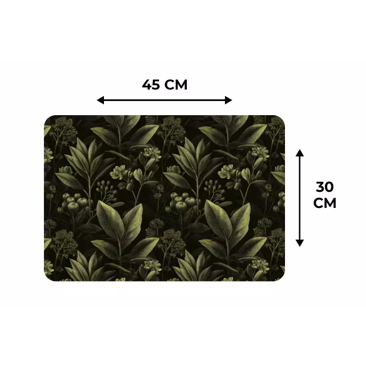 Placemat - 6 stuks - Klassiek - Donker - Botanisch - Planten — 3
