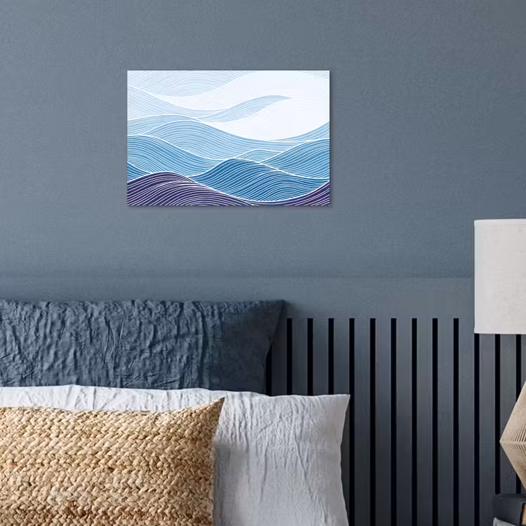 Poster - Abstract - Golven - Patroon - Blauw - Modern — 3