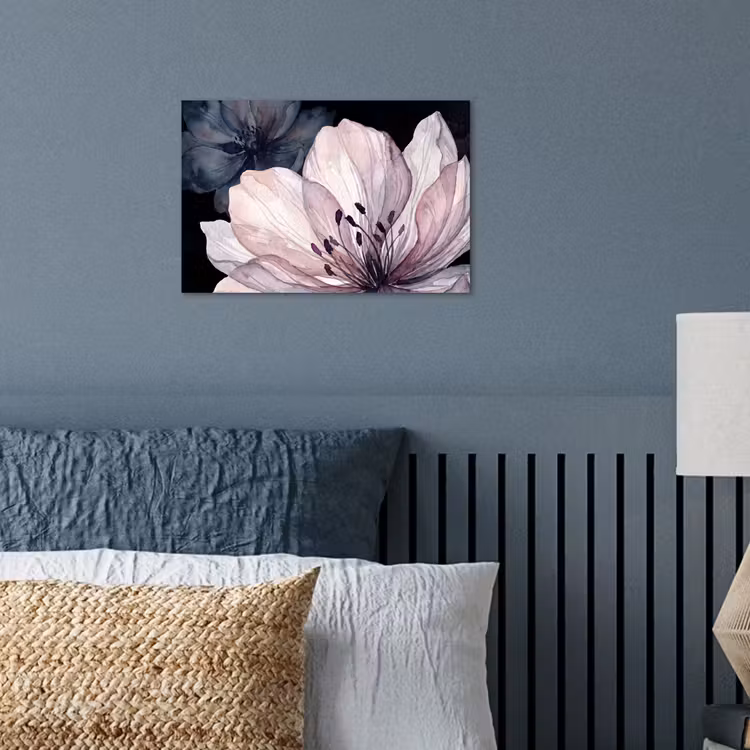 Poster - Bloemen - Aquarel - Modern - Roze - Donker — 3