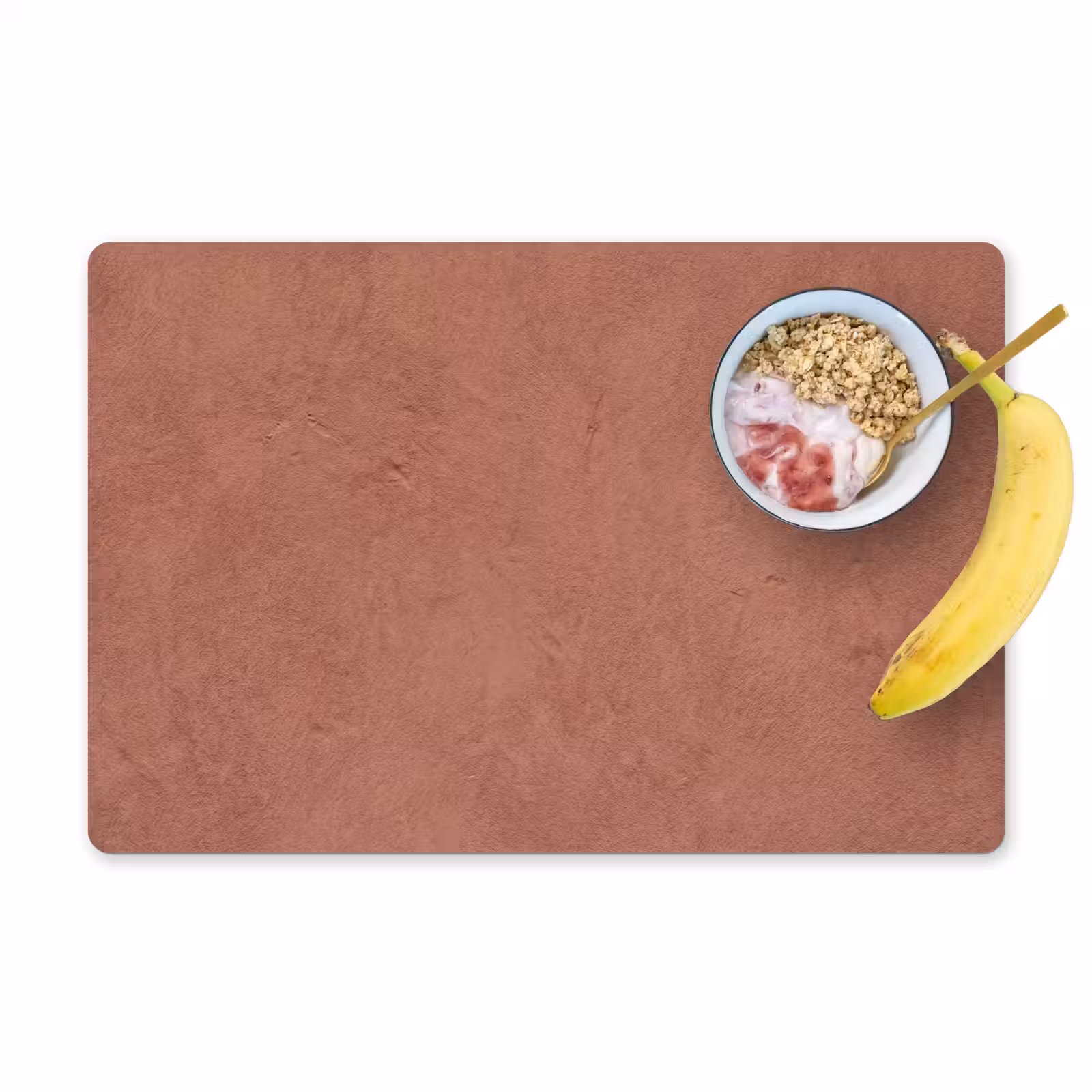 Placemat - 6 stuks - Textuur - Roodbruin - Grof - Modern — 1