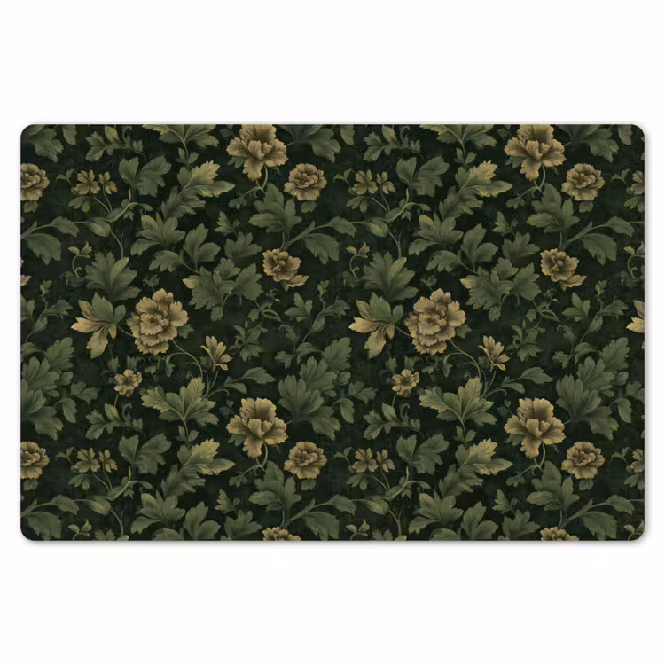 Placemat - 6 stuks - Donker - Groen - Goud - Botanisch — 7