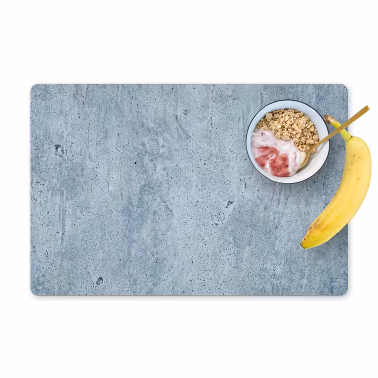 Placemat - 6 stuks - Oppervlak - Ruw - Abstract - Modern - Grijs — 1