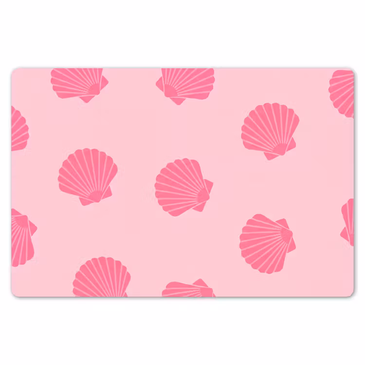 Placemat - 6 stuks - Schelp - Patroon - Zee - Modern - Roze — 7