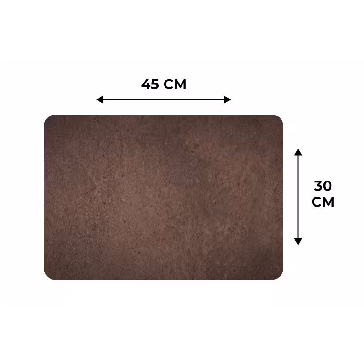 Placemat - 6 stuks - Textuur - Beton - Abstract - Donker - Bruin — 3