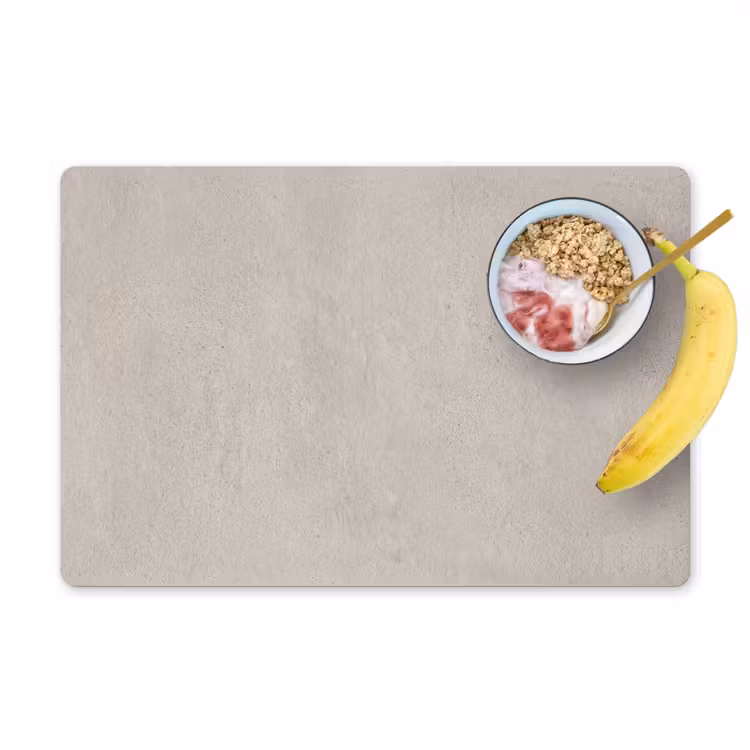 Placemat - 6 stuks - Textuur - Effen - Abstract - Beige — 1