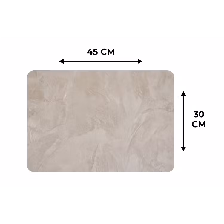 Placemat - 6 stuks - Textuur - Wand - Modern - Beige - Abstract — 3