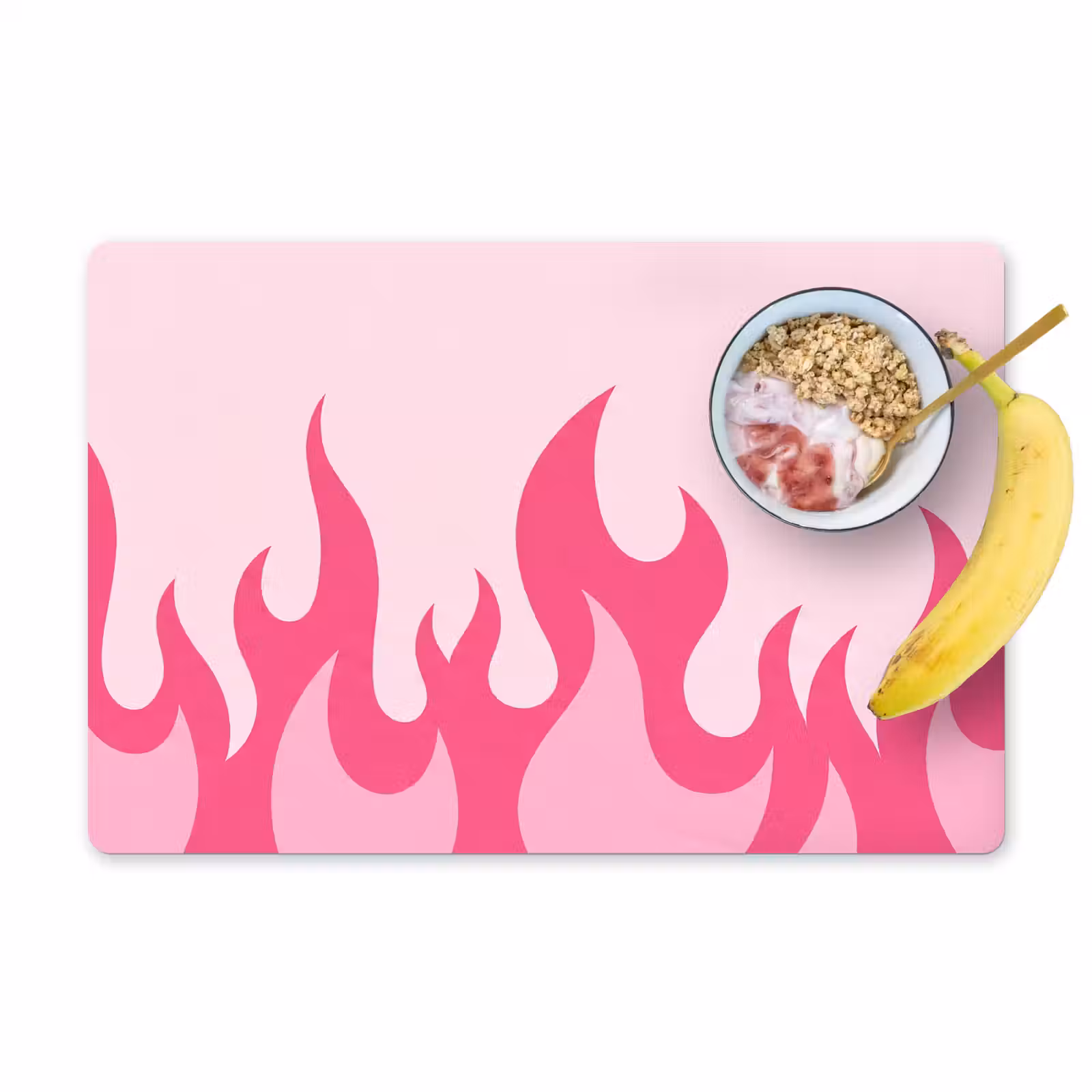 Placemat - 6 stuks - Vlammen - Patroon - Abstract - Modern - Roze — 1