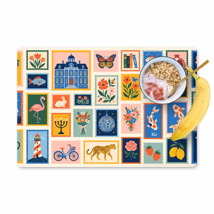 Placemat - 6 stuks - Gebouw - Koepel - Architectuur - Klassiek - Grijs — 1