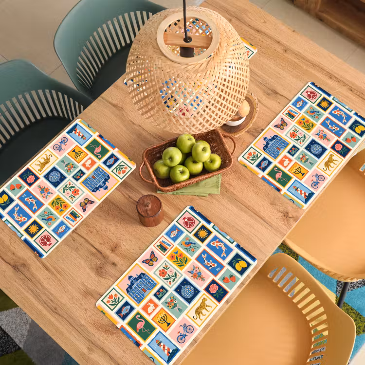 Placemat - 6 stuks - Gebouw - Koepel - Architectuur - Klassiek - Grijs — 6