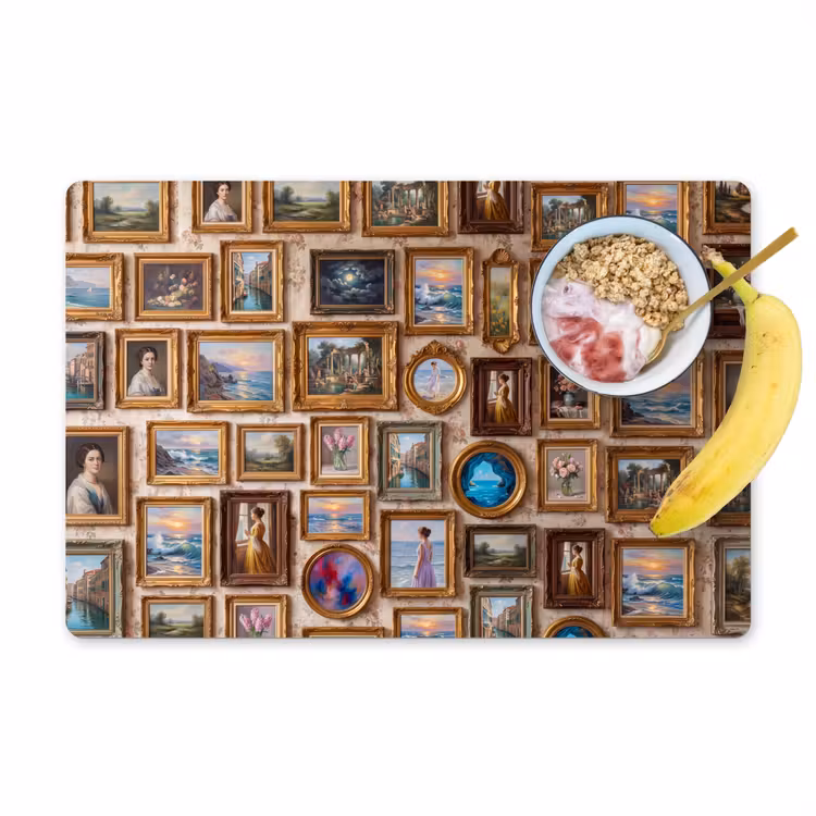 Placemat - 6 stuks - Interieur - Kunst - Collectie - Klassiek - Goud — 1